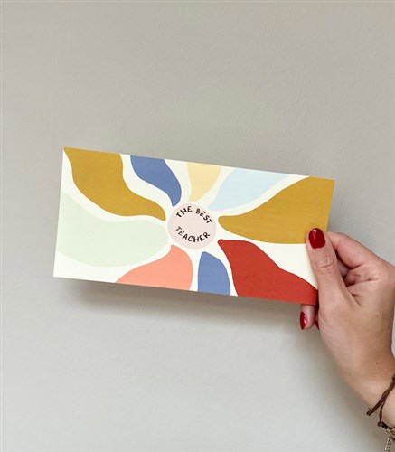 The Best Teacher Note Card
