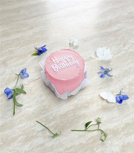 Beam Bakes Pink Happy Birthday Mini Bento Cake
