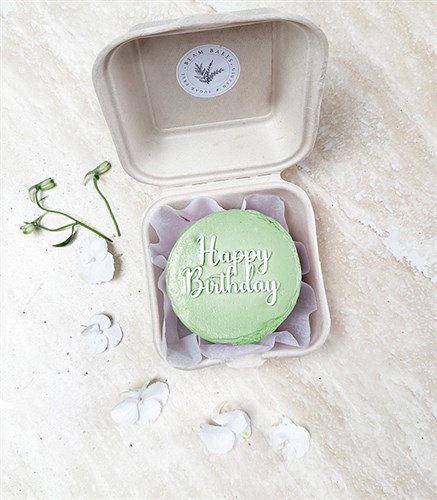 Beam Bakes Green Happy Birthday Mini Bento Cake