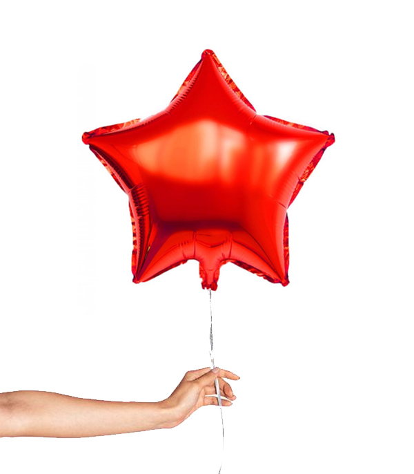 Kırmızı Yıldız Uçan Balon 45 cm
