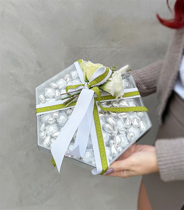 Silver Grand Deluxe 40Lı Yıldız Altıgen Ayna Çikolata Tepsisi