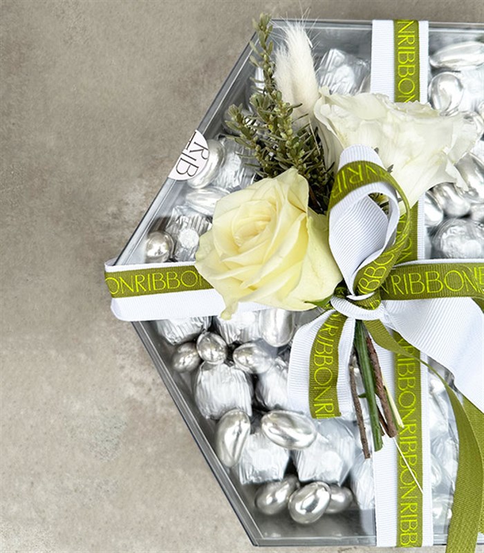 Silver Grand Deluxe 40Lı Yıldız Altıgen Ayna Çikolata Tepsisi