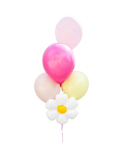 Daisy Pastel 4 Flying Balloon Set Pink