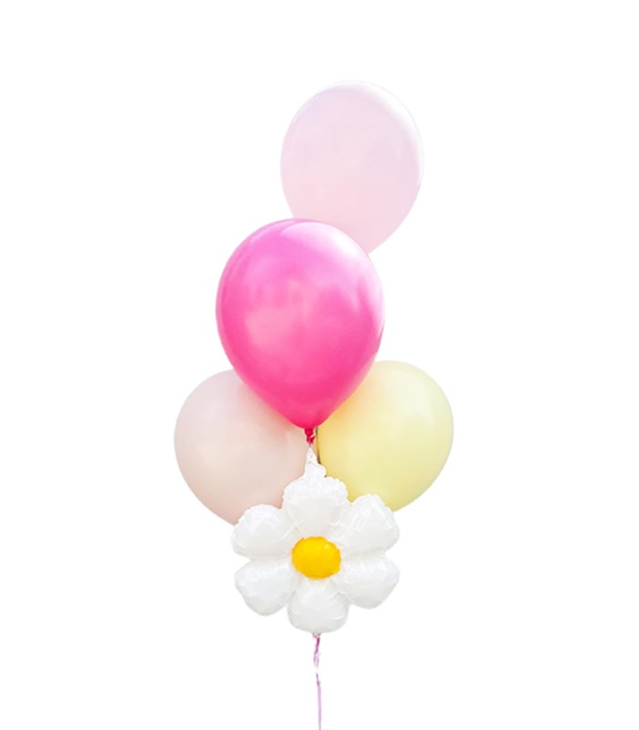 Papatya Pastel 4 Uçan Balon Seti Pembe