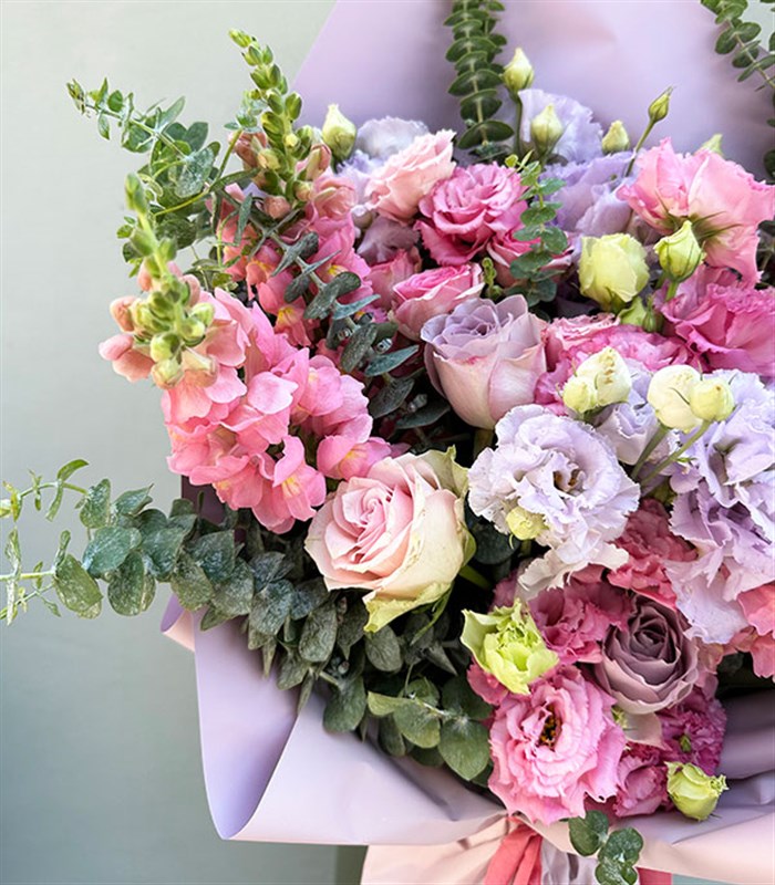 Deluxe Carla Lila Pembe Buket