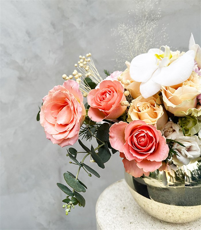 Prenses Diana Silver Vazoda Soft Aranjman