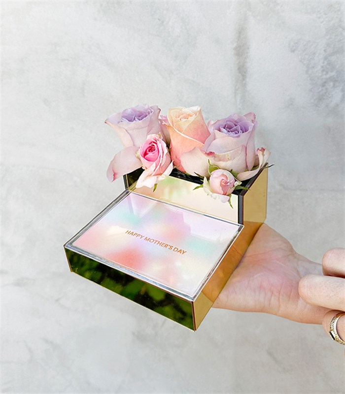 Happy Mothers Day Lilac Salmon Pink Mini Mothers Day Chocolate