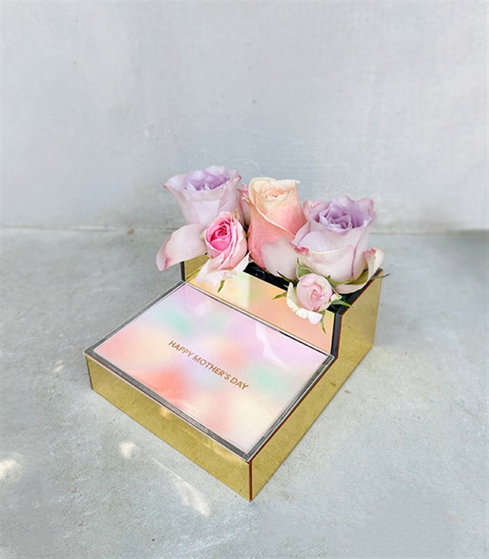 Happy Mothers Day Lilac Salmon Pink Mini Mothers Day Chocolate