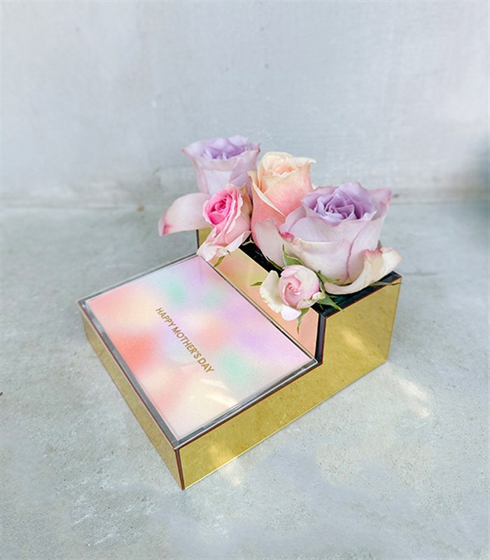 Happy Mothers Day Lilac Salmon Pink Mini Mothers Day Chocolate