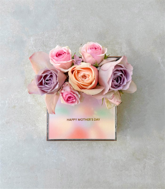 Happy Mothers Day Lilac Salmon Pink Mini Mothers Day Chocolate