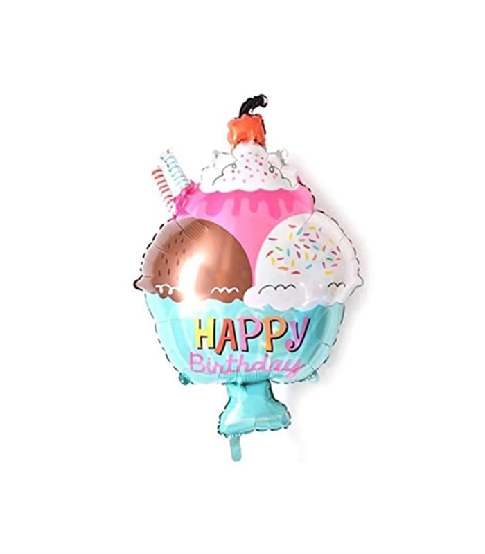 Ice Cream Happy Birthday Uçan Balon 55 cm