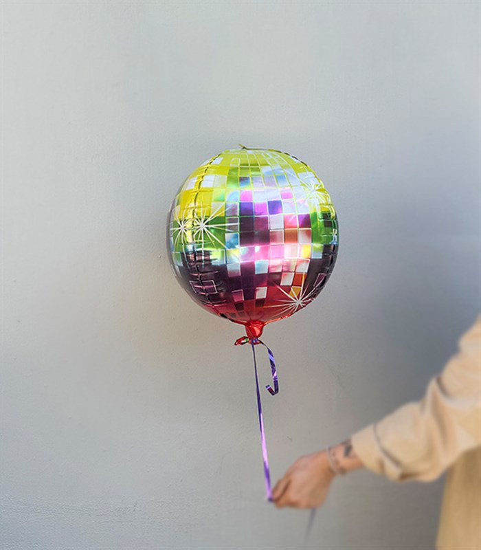 Disco Topu Renkli Uçan Balon 40 cm