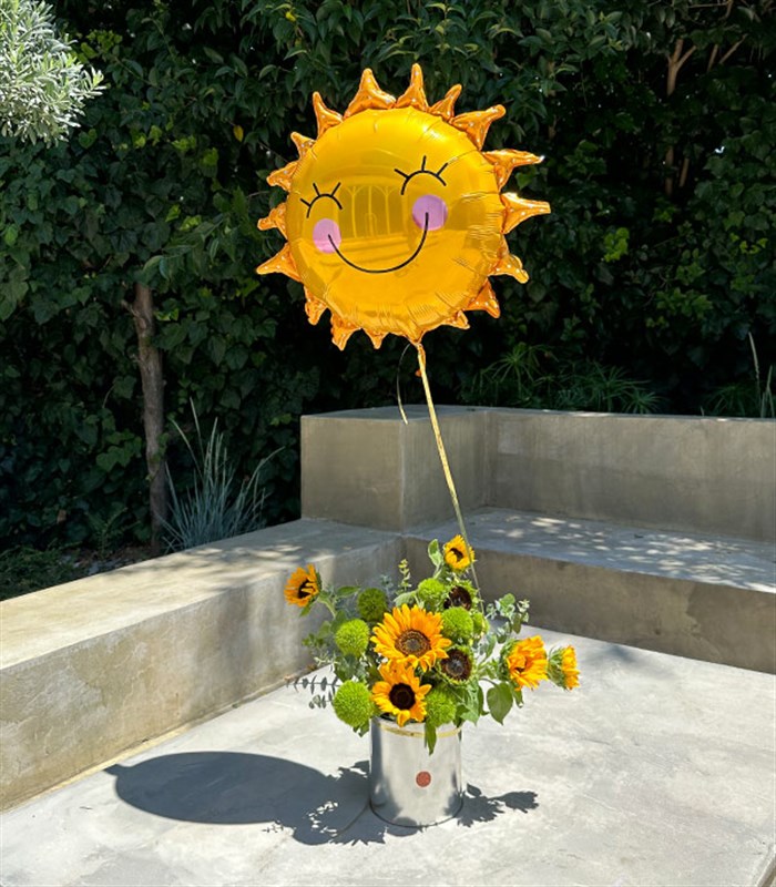 Gülümseyen Güneş Uçan Balon 60 cm