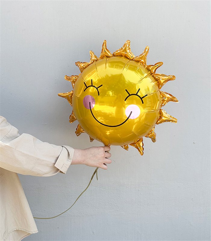 Gülümseyen Güneş Uçan Balon 60 cm