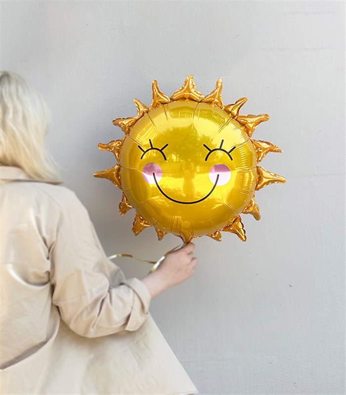 Gülümseyen Güneş Uçan Balon 60 cm