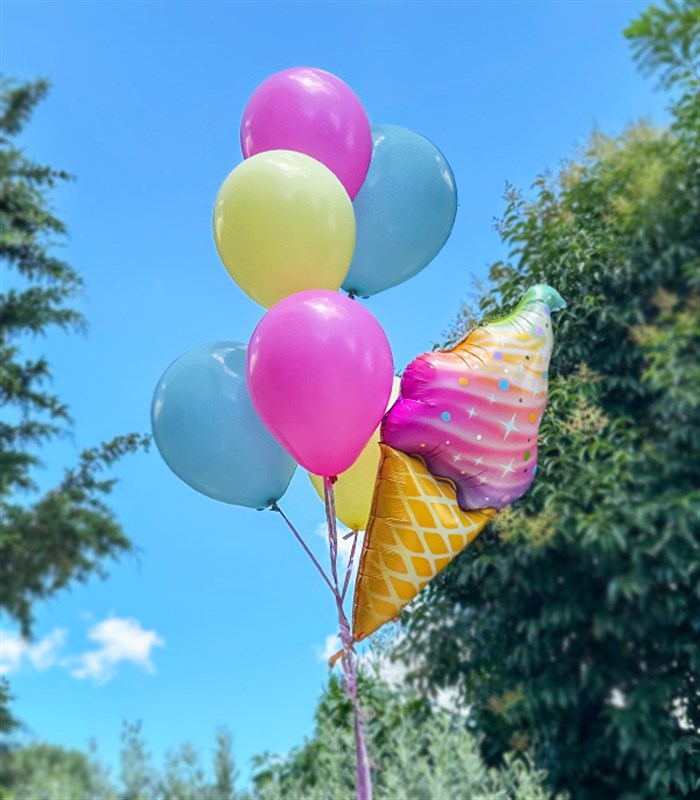 Dondurma Renkli 7Li Uçan Balon Seti