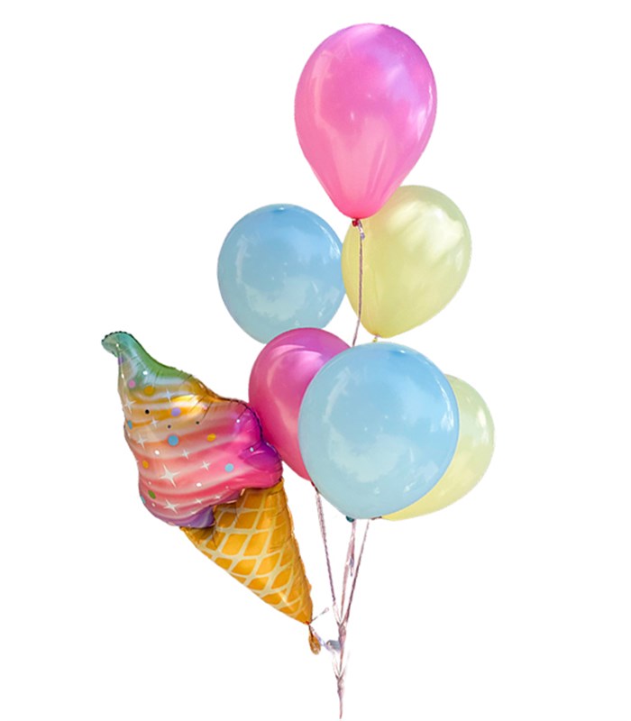 Dondurma Renkli 7Li Uçan Balon Seti