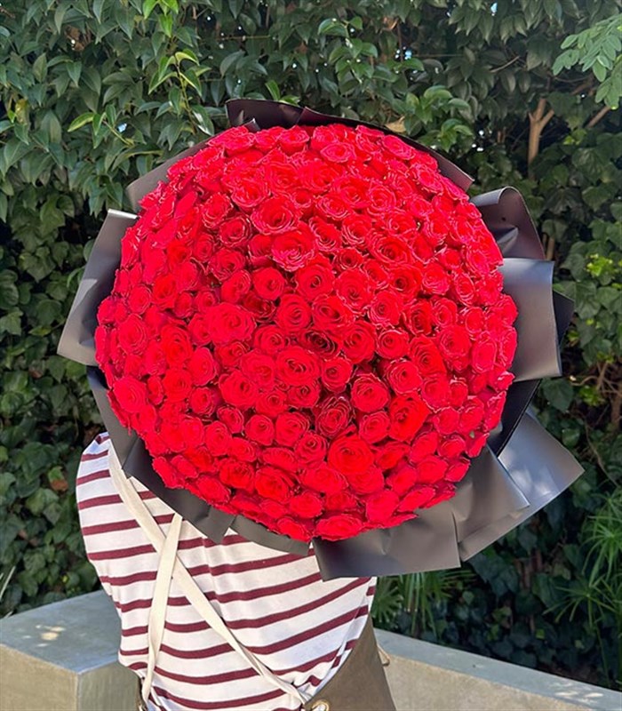 201 Red Rose Bouquet Royal Deluxe