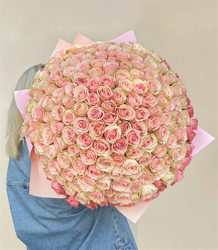 251 Pembe Gül Buketi Royal Deluxe