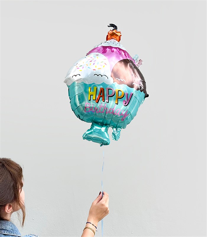 Ice Cream Happy Birthday Uçan Balon 55 cm