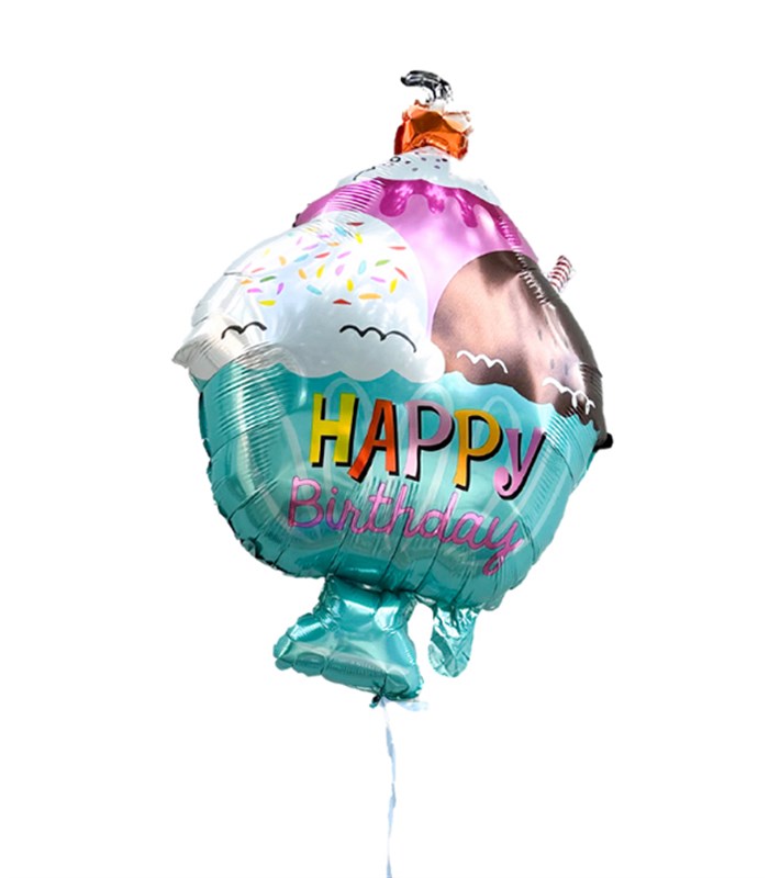 Ice Cream Happy Birthday Uçan Balon 55 cm