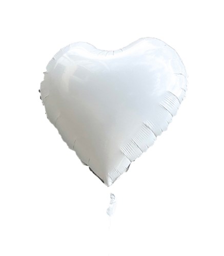 White Flying Heart Balloon 45 cm