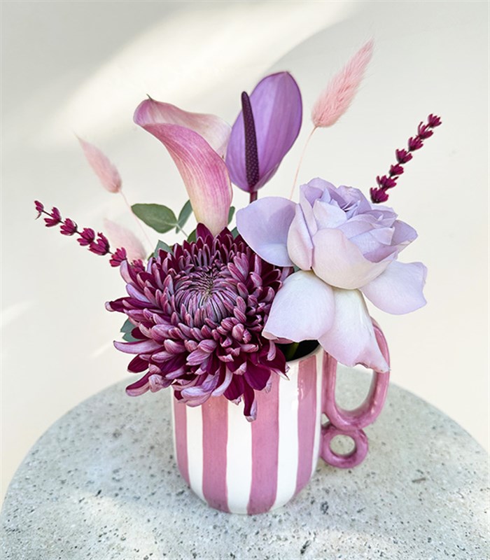 Flower Break Gül Kurusu El İşi Seramik Kupada Mini Aranjman
