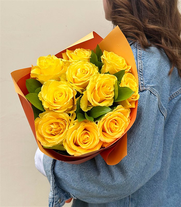 Sofia Sarı Gül Buketi