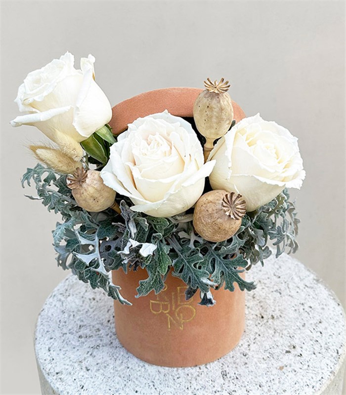 Rania Toffie Mini Kutuda Beyaz Güller