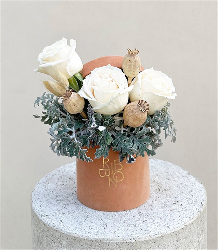 Rania Toffie Mini Kutuda Beyaz Güller