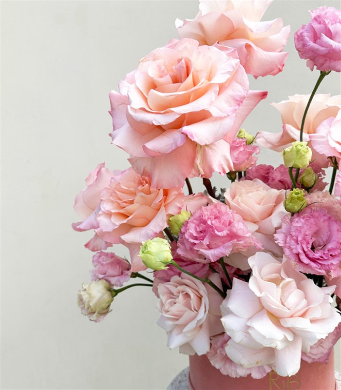 Embrace Kadife Kutuda Gül Pembe Çiçekler Aranjmanı