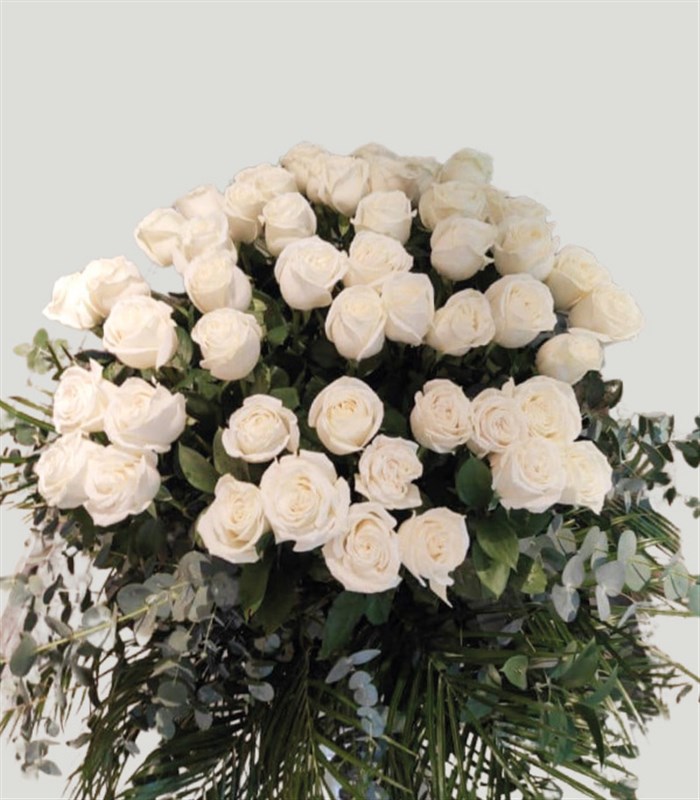 50 Kırmızı Ekvator Gülü Royal Vazo Aranjman