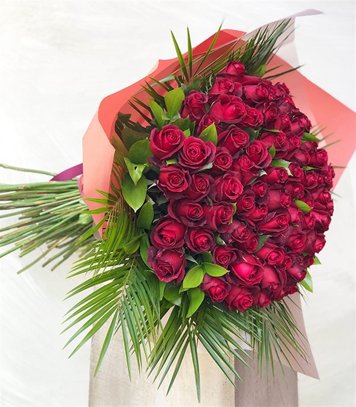 50 Kırmızı Gül Buketi Grand Deluxe