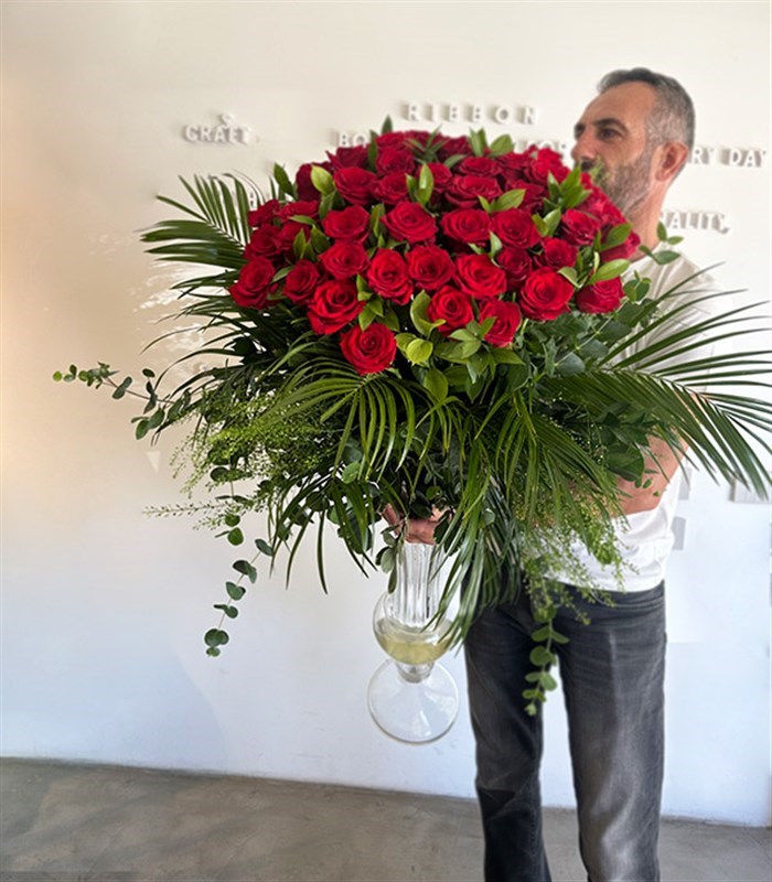 50 Kırmızı Gül Buketi Grand Deluxe