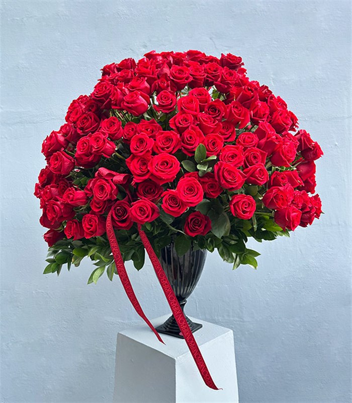 Aphrodite 251 Kırmızı Gül Panoramik Royal Deluxe Aranjman