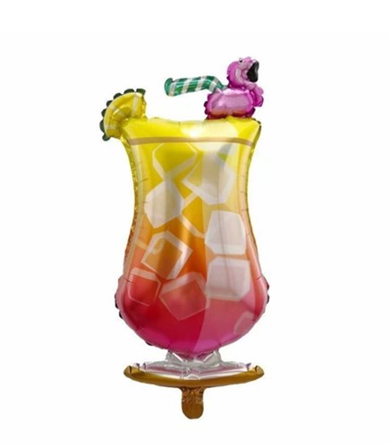 Flamingo Kokteyl Kadeh Uçan Balon 90 cm
