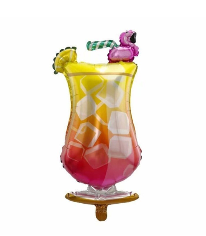 Flamingo Kokteyl Kadeh Uçan Balon 90 cm
