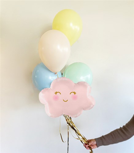 Pink Cloud Pastel 4 Floating Balloon Set