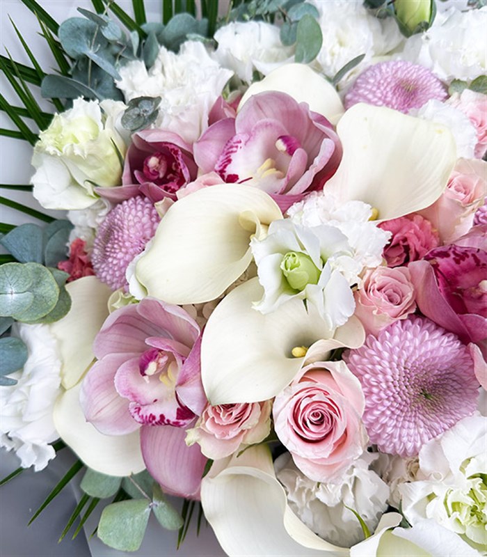 Deluxe Ailelerimiz Tanışıyor Söz Buketi Beyaz Gala Pembe Gül