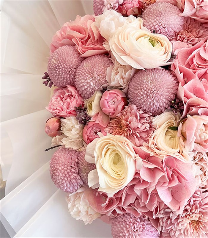 Grand Deluxe 21 Pudra Şakayık Ortanca Beyaz Gül İsteme Çiçeği