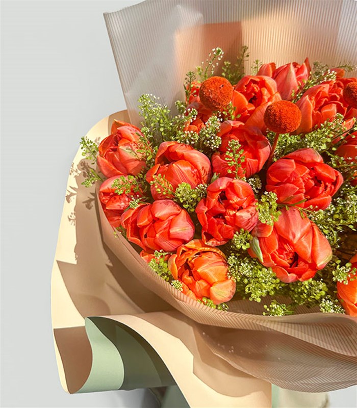 Dolce Deluxe 21 Turuncu Lale Buketi