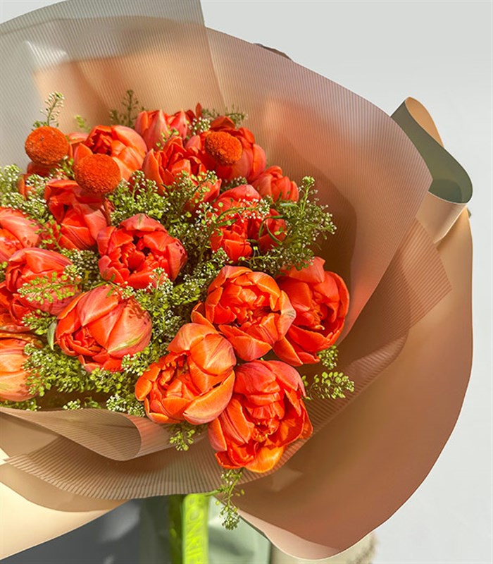 Dolce Deluxe 21 Turuncu Lale Buketi