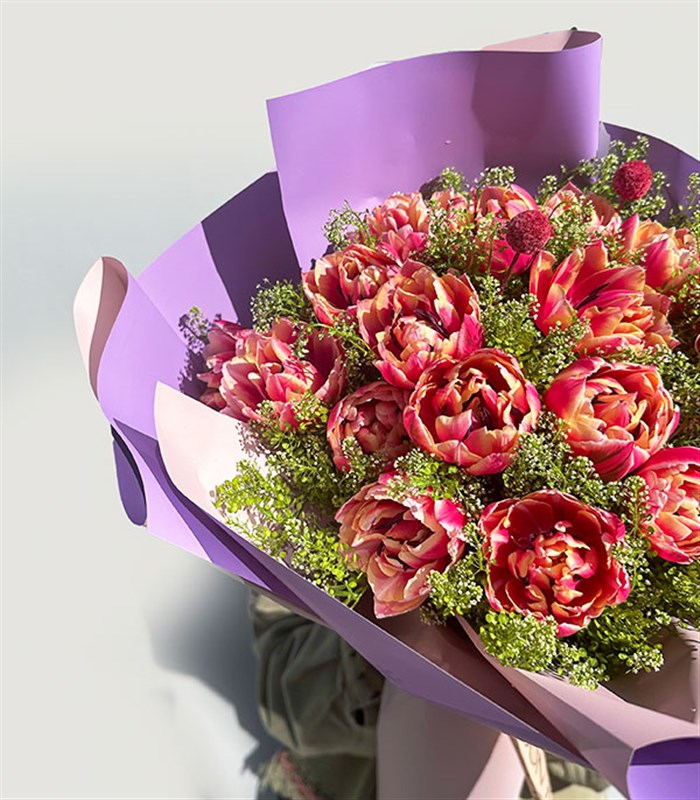 Cuore in Rosa Deluxe 21 Pembe Lale Buketi