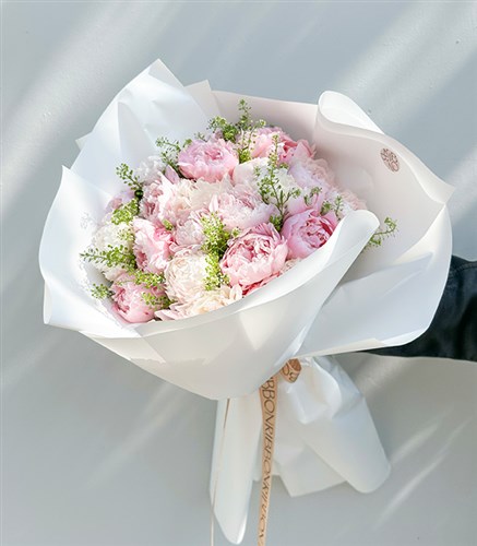 Été Dou 25 Powder Pink Peony Deluxe Bouquet