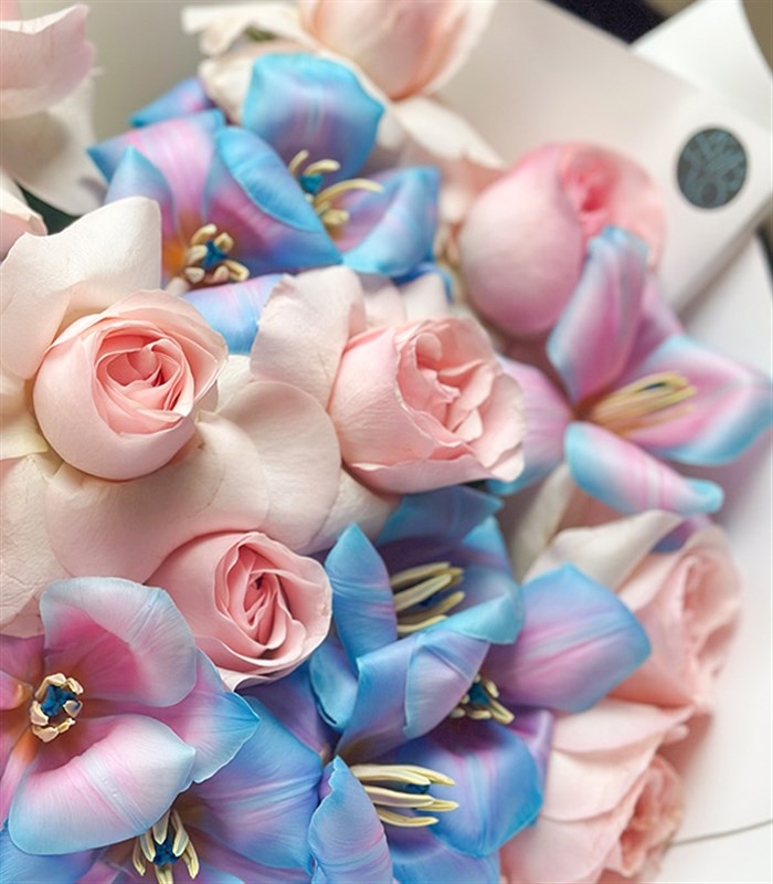 Dreamette Pembe Gül Unicorn Lale Buketi