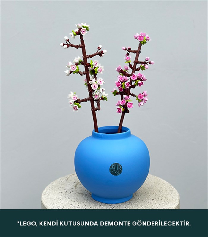 LEGO Kiraz Çiçekleri Mini Seramik Vazo Hediye Seti