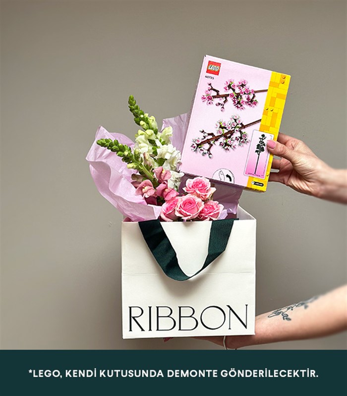 LEGO Kiraz Çiçekleri Mini Seramik Vazo Hediye Seti