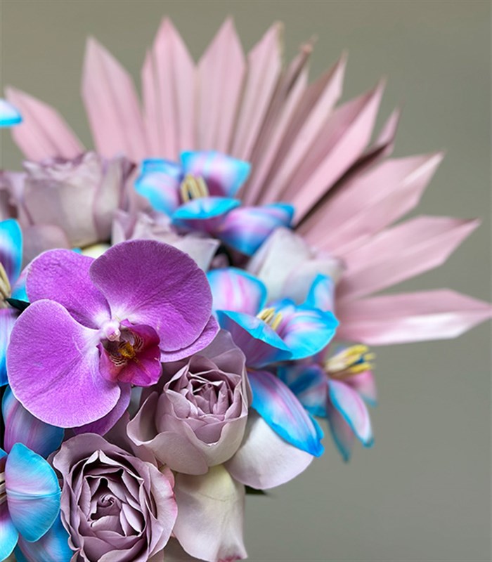 Mirage Deluxe Unicorn Lale Lila Gül Vazo Aranjman