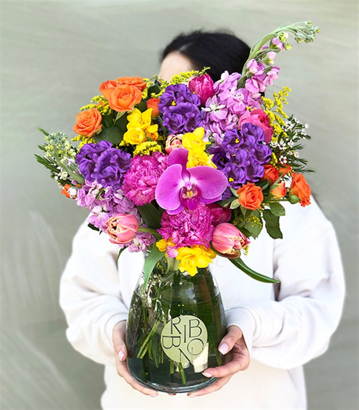 Frida Kahlo Rengarenk Vazo Aranjman