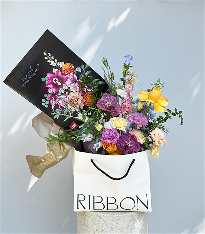 LEGO Pretty Pink Mocha Mousse Seramik Vazoda Aranjman Hediye Seti